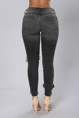 RIP ME APART JEANS - FADED BLACK